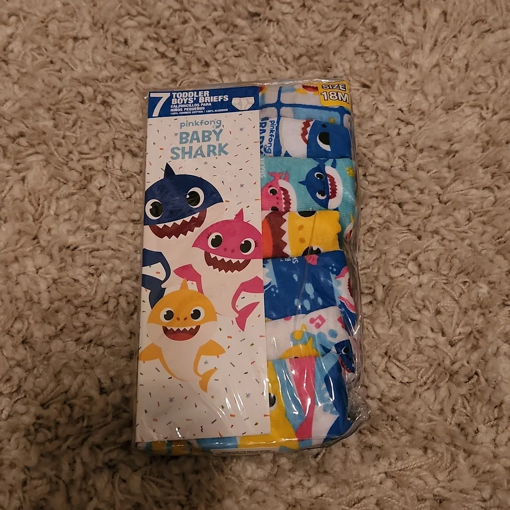 Baby Shark Briefs Toddler Size 18M